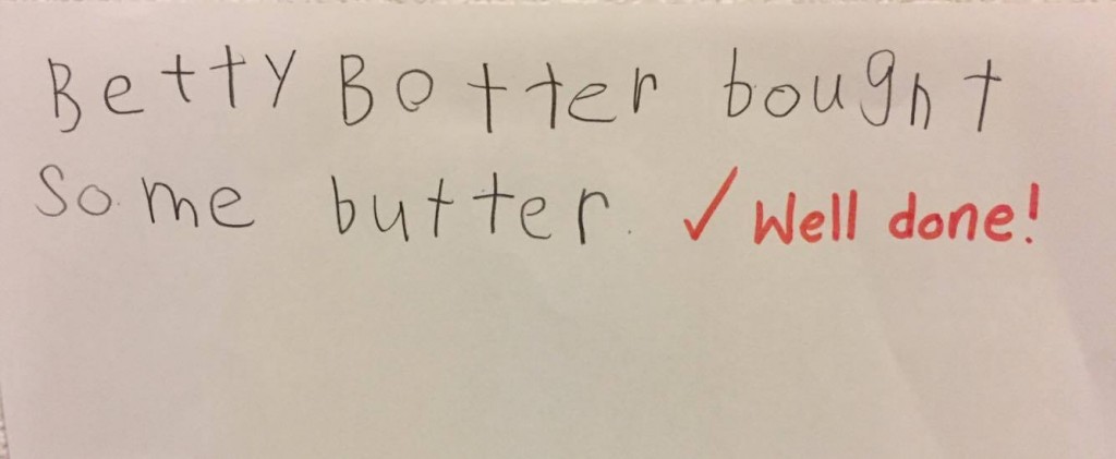 Betty botter written